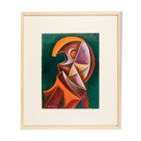 Cubist Portrait, Oil on Plate, 52 x 62 cm