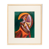 Cubist Portrait, Oil on Plate, 52 x 62 cm