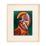 Cubist Portrait, Oil on Plate, 52 x 62 cm
