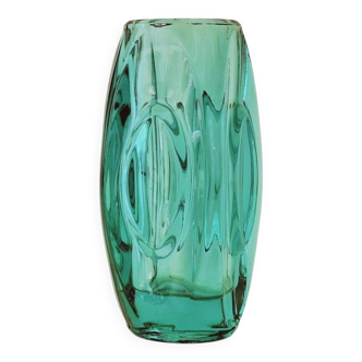 1950s Sklo Union Bullet Lens Vase