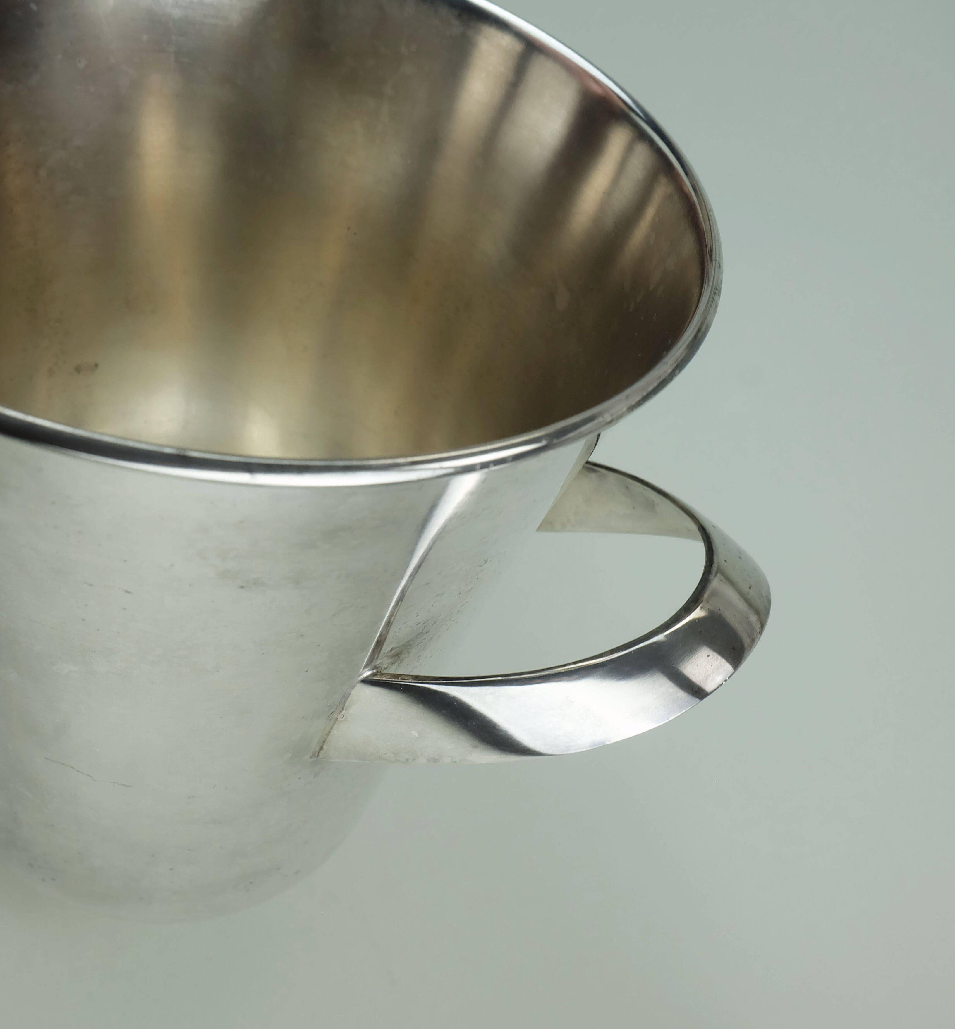 Silver-plated mid century champagne cooler designed by kurt mayer for wmf  1950s