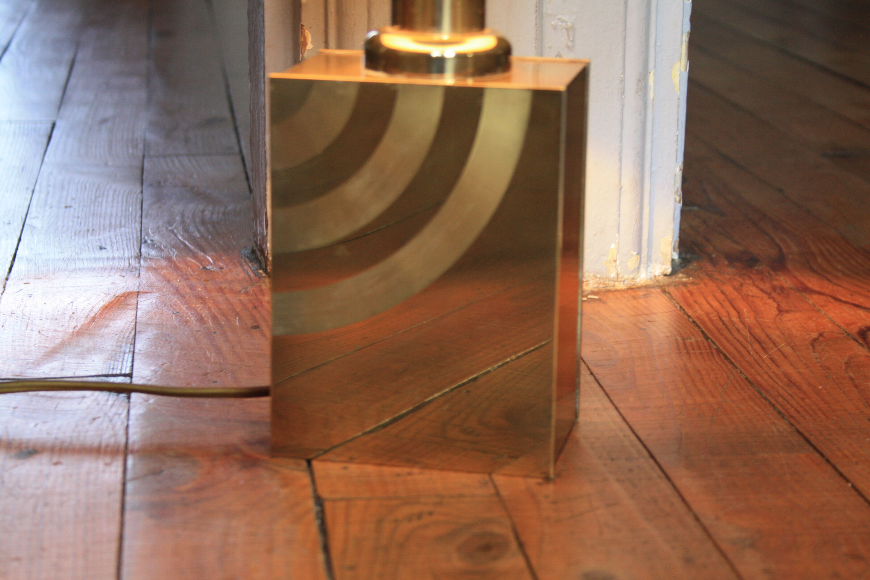 Vintage golden brass design lamp