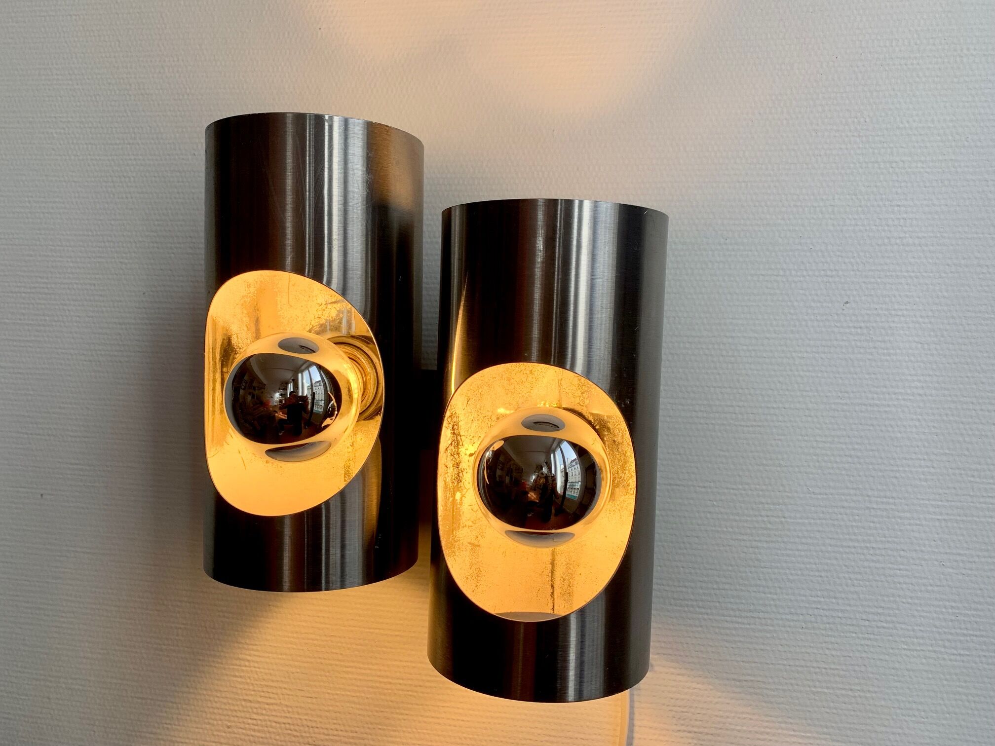 Pair of double wall lamps Oxar 70