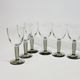 10 Bormioli Rocco Vintage Crystal Wine Glasses with Grooved Grey Stem