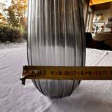 Salviati soliflore vase Aria Piccolo model in blue gray ribbed glass