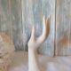 Soliflore vase, or jewelry holder, ring, in white ceramic.