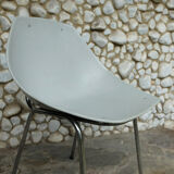 Grey shell chair Pierre Guariche for Meurop 1960s