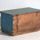 Antique chest painted blue in pine – Central Europe, around 1900