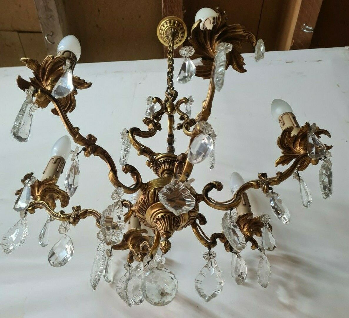 Louis XV style bronze chandelier