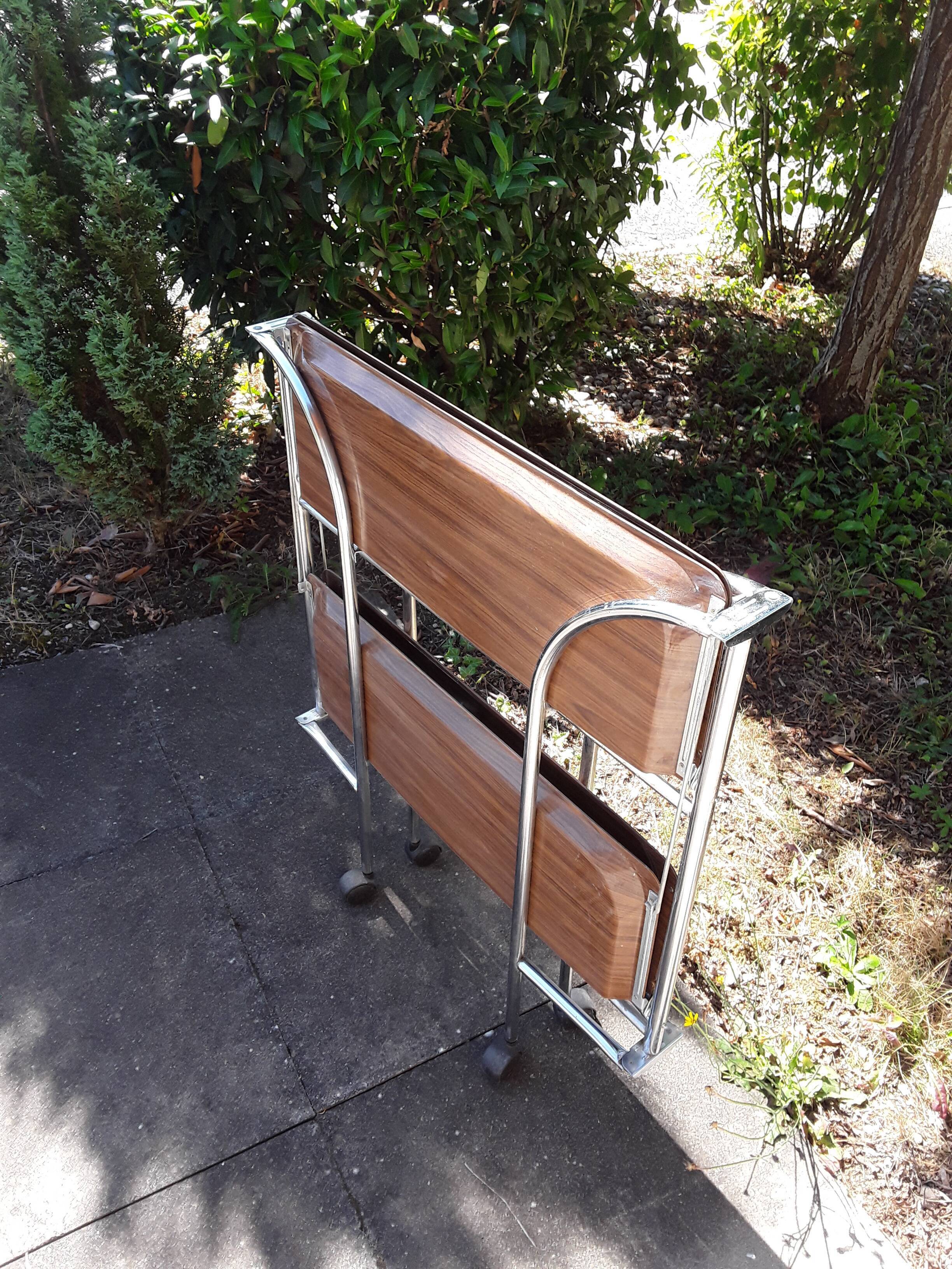 Vintage wheeled serving table