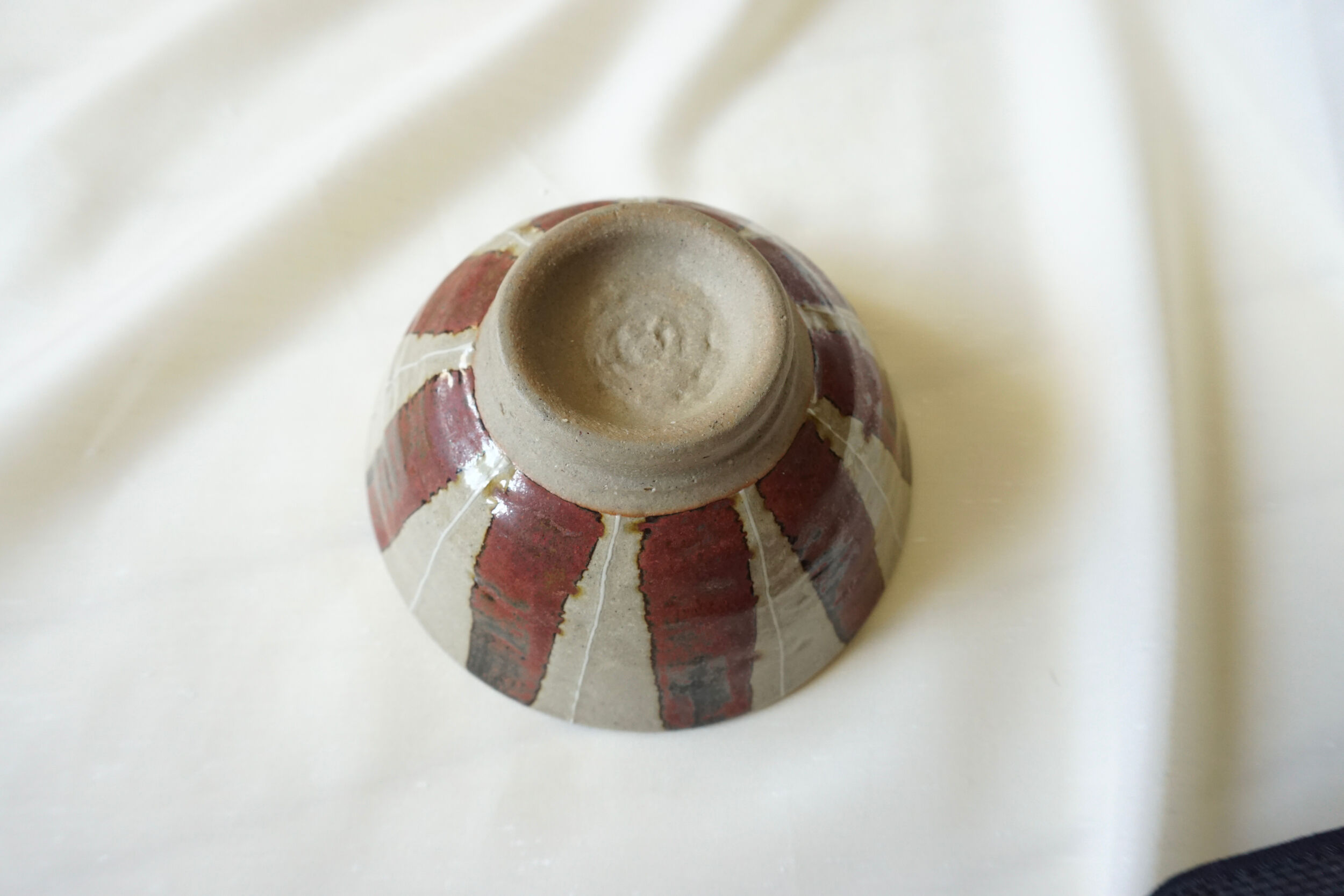 Striped sandstone bowl