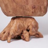 Olive root armchair brutalist design