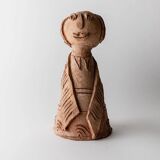 Vintage terracotta ceramic sculpture from the 1960s.
