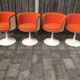 Fiberglass swivel dining chair by TopForm 1970s Netherlands, set of 4