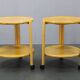 Jens Quistgaard Danish birch 2-tier round trolley Lazy Susan, 1970s