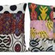 Set of 2 vintage ikat cushion covers 48x51 cm