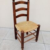 vintage straw chair GEORGES ROBERT