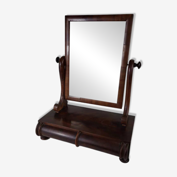 Miroir, coiffeuse psyché en acajou, XIXème