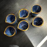 Lot of 6 Blue Nova 5cl milk/sauce pots – New