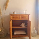 vintage rattan buffet