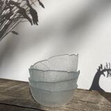4 cups bowls transparent glass sheets