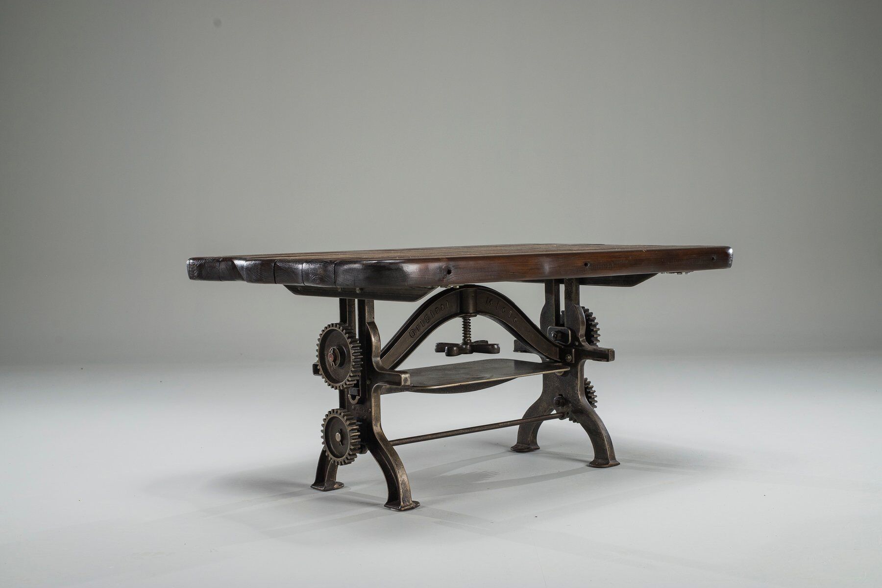 Vintage industrial gear coffee table, 1950s