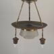 Art Deco ceiling light in copper and glass, 1940s, Germany