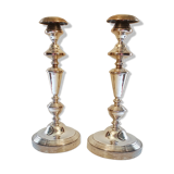 Silver metal chandeliers