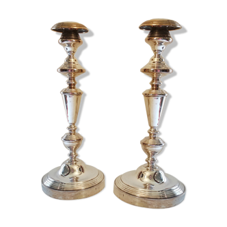 Silver metal chandeliers