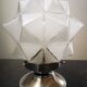 Old lamp globe opalescent glass rare model Ø 18 cm ART DECO 1930 POLYEDRE 96 faces STARS