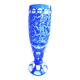 Blue and white Overlay crystal vase, chiseled and carved with Saint Louis foliage?