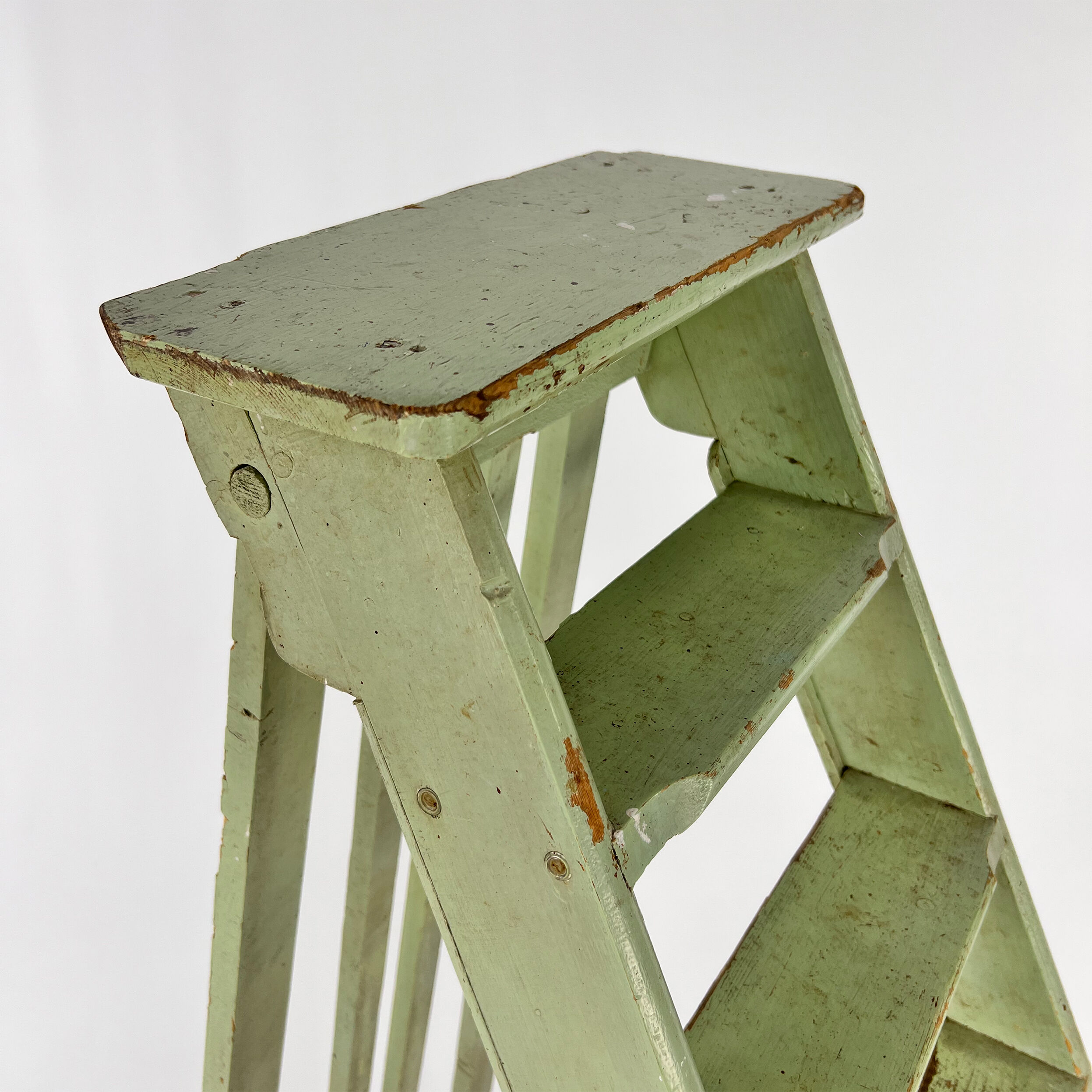 Original vintage brocante ladder, france, 1960s