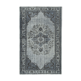 Hand-knotted rustic anatolian 1980s 160 cm x 258 cm grey carpet