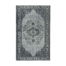 Hand-knotted rustic anatolian 1980s 160 cm x 258 cm grey carpet