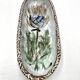 Ceramic ramekin dish vallauris Albert Thiry decor with thistle