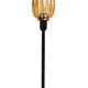 Lampe à poser avec un abat jour vintage en verre ambré irisé