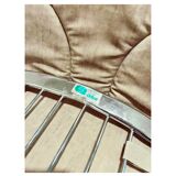 Cidue chair in chrome and short velvet, Willy Rizzo design 1970