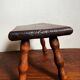 Duo of small benches, stools, wooden footrests from the 1950s