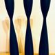 Set of 3 Danish candle holders from the 1950s-60s.