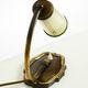 Beautiful, rare brass table lamp with glass shade | 1940s