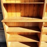 Pine bookcase (251 x 49 x height 288 cm)