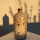 Vintage speckled stoneware vase
