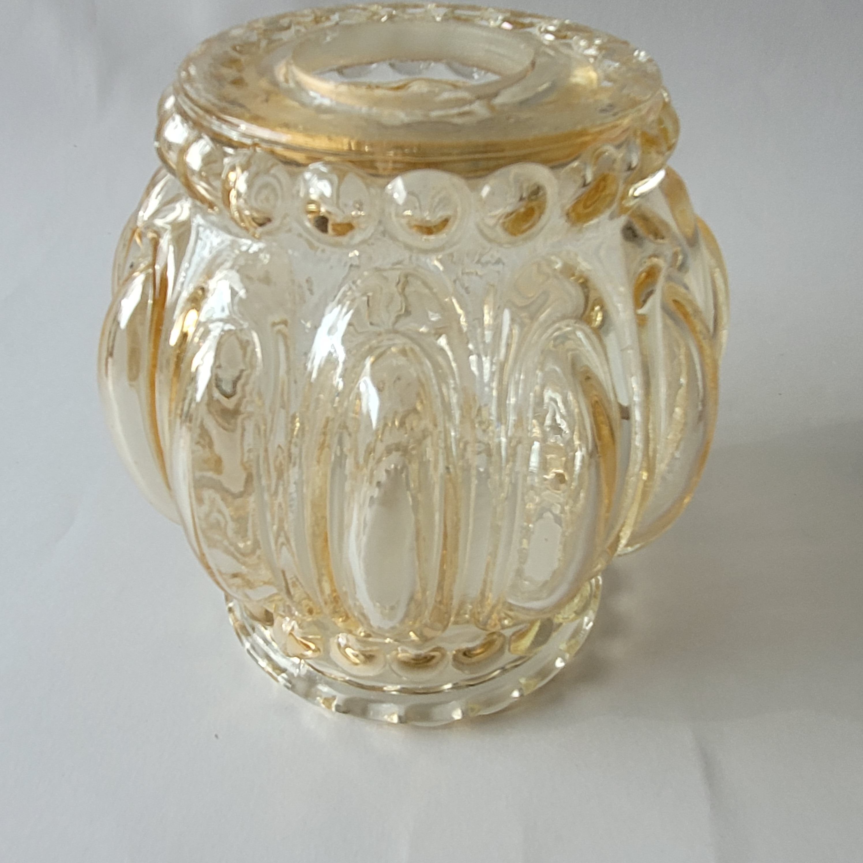 Yellow molded glass globe