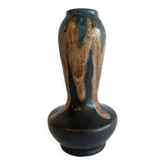Vase en céramique Puisaye signé Alfred Lebret, circa 1920