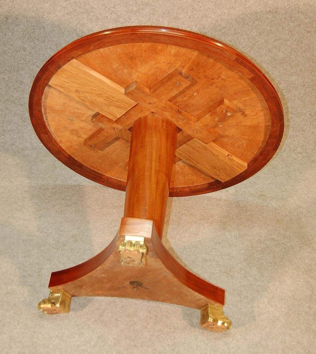 Table Pedestal table 1940 Dlg André Arbus Feet claws In Bronze