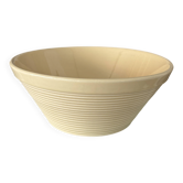 Bol à salade en céramique ribbée vintage française | Crème ivoire | Digoin Sarreguemines