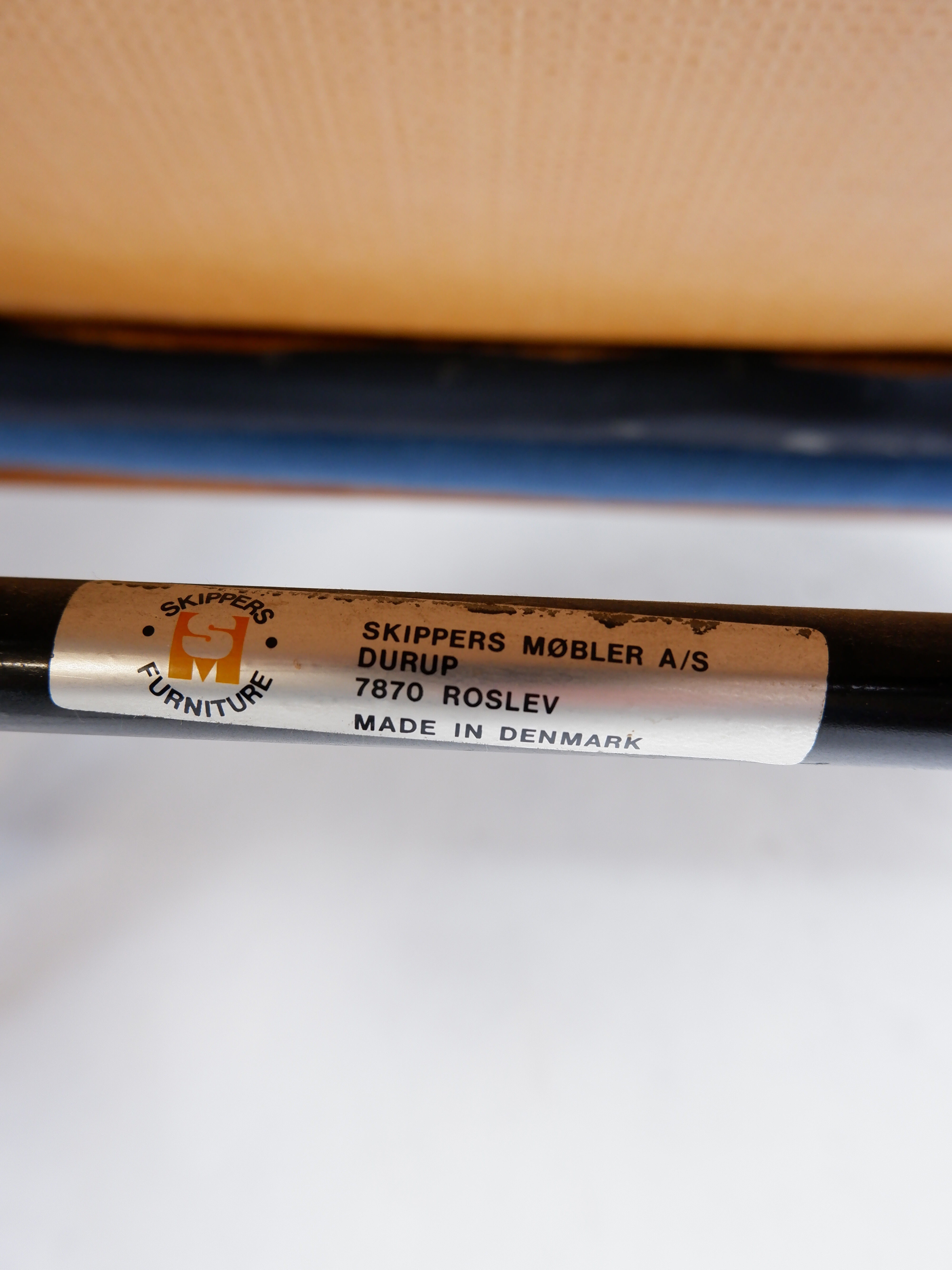 Skippers Mobler lounge chair with ottoman, Denmark 1970s