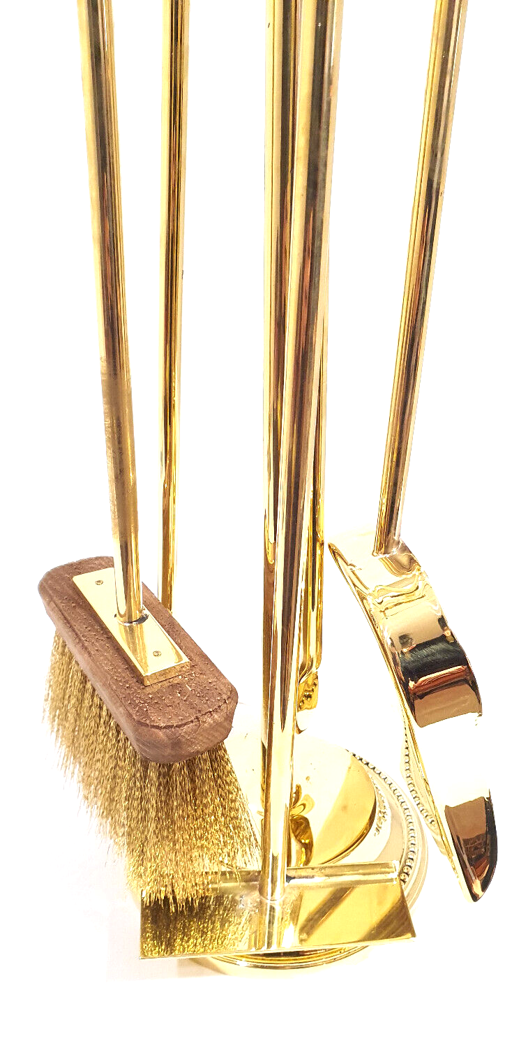 Solid brass fireplace servant 4 accessories