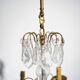 Chandelier cage with pendants and brass frame in Louis XV style