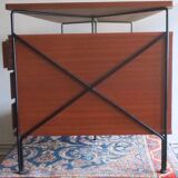 Bureau en acajou et métal par ARP - Motte, Mortier, Guariche, France 1956
